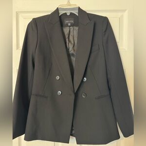 Judith & Charles Double-Breasted Black Blazer